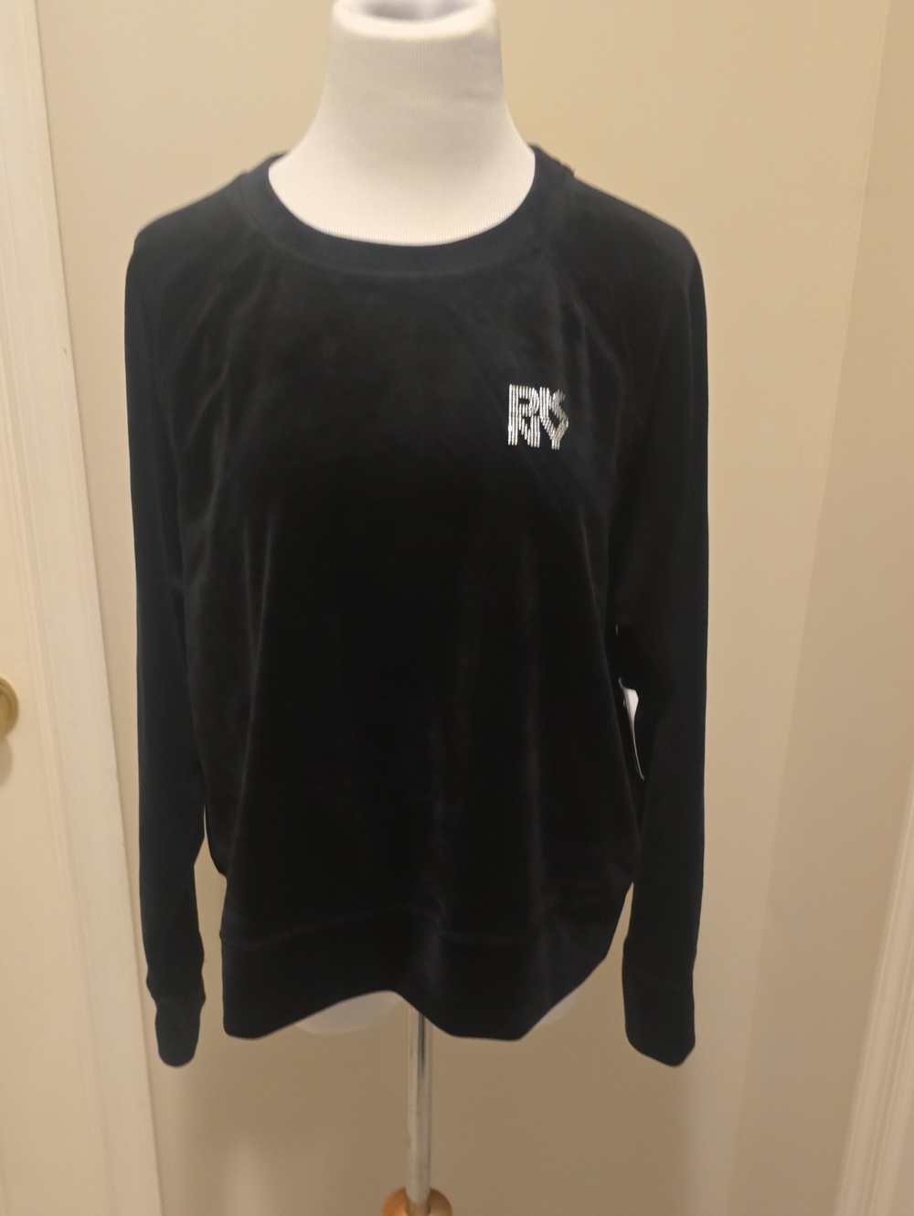 Black Velvet Long-Sleeve Women's Top  DKNY Sport